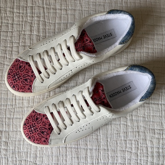 New STEVE MADDEN REZUME LOW TOP distressed SNEAKER boho - Picture 7 of 9